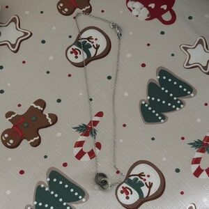 Swarovski Silver Necklace with Crystal Spiral